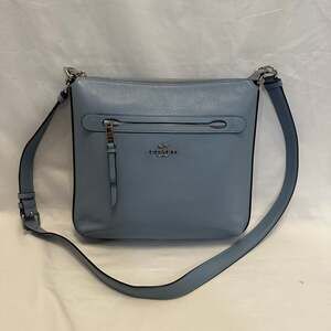 COACH Mae Pebble Leather Crossbody Bag F34823 in Pacific Blue